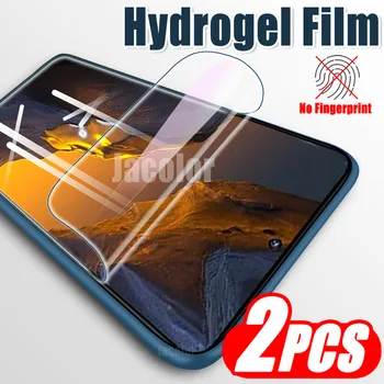 2VNT Hidrogelio Apsauginės Plėvelės Xiaomi Poco F5 Pro F4 F3 X4 GT X5 X3 NFC Ekranas Gelio apsaugos PocoF5 F5Pro F 5 Ne Stiklo