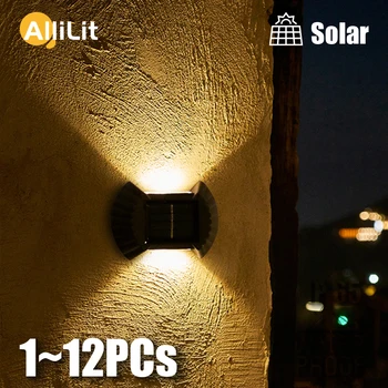 8LED Saulės LED Šviesos Lauko IP65 Vandeniui Balkono Sienos Žiburiai Kieme, Gatvėje Kraštovaizdžio Sodo Dekoro Lempos Judesio Jutiklis