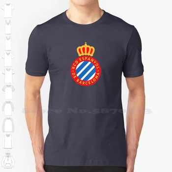 Espanyol Logotipas Atsitiktinis Streetwear Spausdinimo Logo T Shirt Grafikos 100% Medvilnė Tee