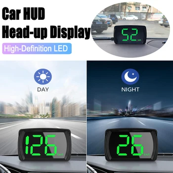 HD Automobilio HUD Head-Up Display Palydovinio Skaitmeninio Spidometro Built-In GPS Lustas Plug and Play Aiškiai Matomi ir Dieną ir Naktį