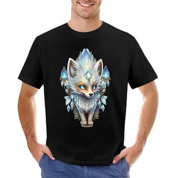Mielas Arctic Fox su Kristalais T-Shirt gyvūnų spausdinti marškinėliai berniukams viršūnes vaisiai loom mens t shirts