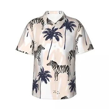 Palm 3d Spausdinimo Havajų Marškinėliai Vyrams, Drabužiai Laisvi Kvėpuojantis vyriški Marškiniai Vasaros Vyrų Marškinėliai Vyrų Drabužius trumpomis Rankovėmis