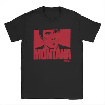 Scarface Montana Veido T-Shirt Vyrai Juokinga Grynos Medvilnės Tees Apvalios Apykaklės Trumpomis Rankovėmis T Marškinėliai Spausdinami Viršūnės